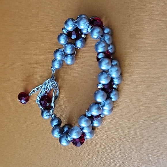 Flower design pearls beads bracelet - Picture 4 of 14